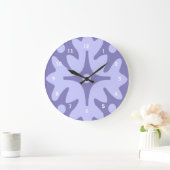 Grande Horloge Ronde Abstrait floral Lilac (Maison)