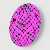 Grande Horloge Ronde Abstrait géométrique moderne rayé rayé clair (Angle)