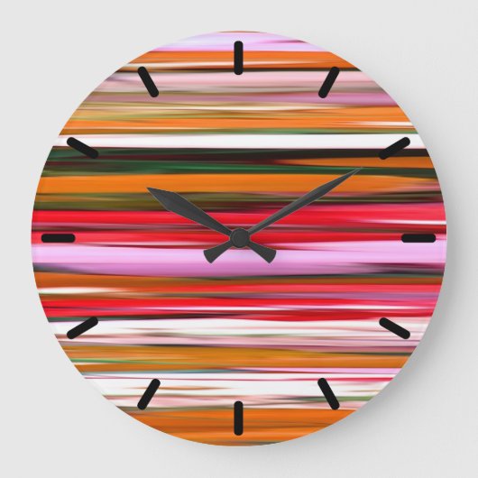Grande Horloge Ronde Abstrait n° 2 : Flou orange (Recto)