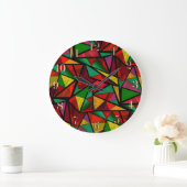 Grande Horloge Ronde Abstrait sans couture géométrique moderne formes t (Maison)