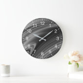 Grande Horloge Ronde Abstraite spirale monochrome (Maison)