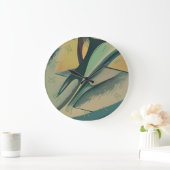 Grande Horloge Ronde Abstraits traits doux (Maison)