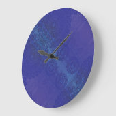 Grande Horloge Ronde Acceptation | Médaillons de violet violet bleu Ind (Angle)