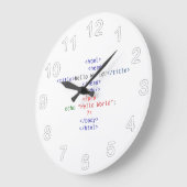 Grande Horloge Ronde Accueil php geek (Angle)