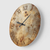 Grande Horloge Ronde acier corrodé (Angle)