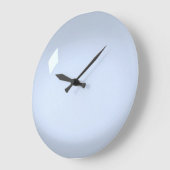 Grande Horloge Ronde Acrylique bleu pâle (Angle)