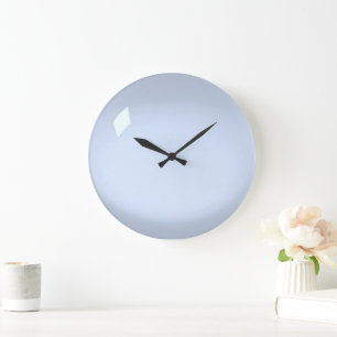 Grande Horloge Ronde Acrylique bleu pâle