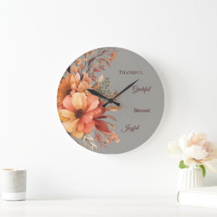 Grande Horloge Ronde Action de grâce florale bénie Grategul remerciant