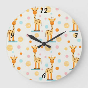 Grande Horloge Ronde Adorable Abstract