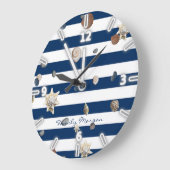 Grande Horloge Ronde Adorable Seashells (Angle)