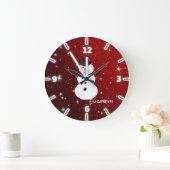 Grande Horloge Ronde Adorable Snowman (Maison)
