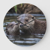Grande Horloge Ronde **"Adrift in Love : Mummy and Baby Otter"** (Recto)