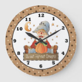 Grande Horloge Ronde Affaire Seasonal Scarecrow wall clock (Recto)