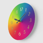 Grande Horloge Ronde Affichage du spectre de couleurs (Angle)