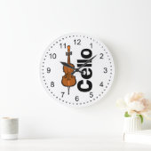 Grande Horloge Ronde Afficher le texte vertical (Maison)