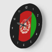 Grande Horloge Ronde Afghan flag Wall Clocks (Angle)