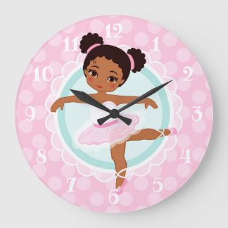 Grande Horloge Ronde African American Ballerina