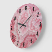 Grande Horloge Ronde Agate élégant Élégant rose (Angle)