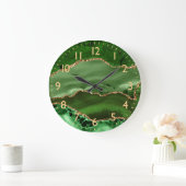 Grande Horloge Ronde Agate marbre (Maison)