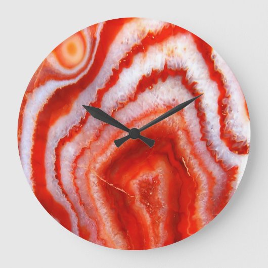 Grande Horloge Ronde Agate Orange Sanguine. (Recto)