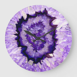 Grande Horloge Ronde Agate pourpre