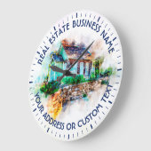 Grande Horloge Ronde Agence immobilière et raison sociale d'agent (Angle)