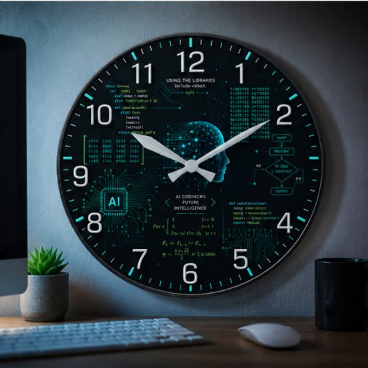 Grande Horloge Ronde AI Coding Programming Computer Science Software