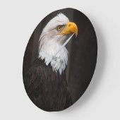 Grande Horloge Ronde aigle chauve (Angle)