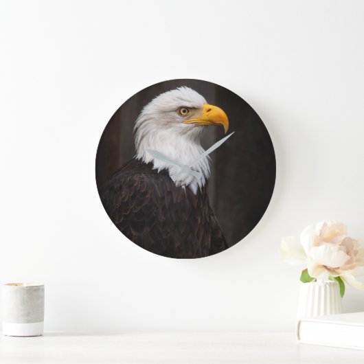 Grande Horloge Ronde aigle chauve (Maison)