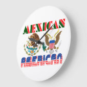 Grande Horloge Ronde Aigle mexicain américain (Angle)