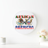 Grande Horloge Ronde Aigle mexicain américain (Maison)