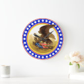 Grande Horloge Ronde Aigle vintage-américaine (Maison)