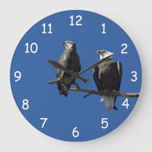 Grande Horloge Ronde Aigles chauds