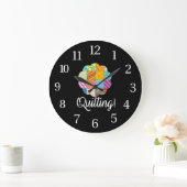 Grande Horloge Ronde Aimer Couture Quilting, Hobby Crafter Cadeau (Maison)