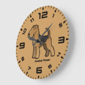 Grande Horloge Ronde airedale terrier (Angle)