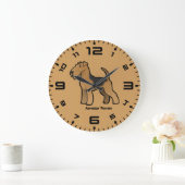 Grande Horloge Ronde airedale terrier (Maison)