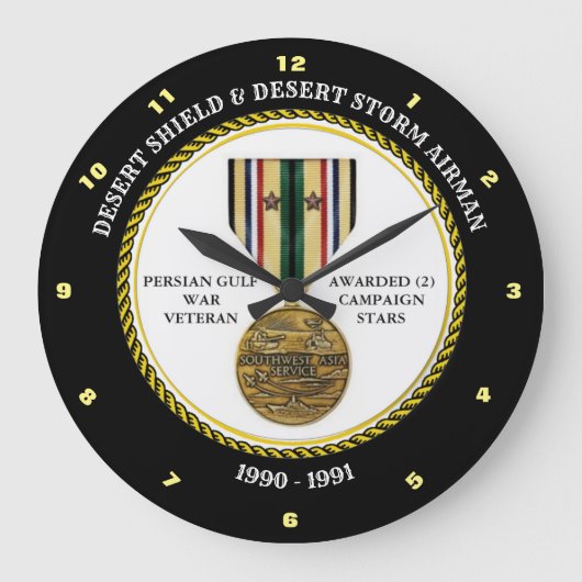 GRANDE HORLOGE RONDE AIRMAN 2 ÉTOILES / DESERT SHIELD & STORE (Recto)