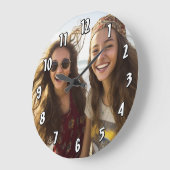 Grande Horloge Ronde Ajouter une photo verticale - nombre modèle (Angle)