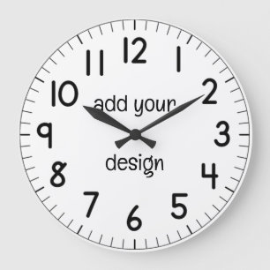 Grande Horloge Ronde ajouter votre conception