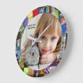 GRANDE HORLOGE RONDE AJOUTER VOTRE PHOTO (Angle)