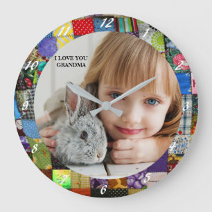 GRANDE HORLOGE RONDE AJOUTER VOTRE PHOTO