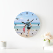 Grande Horloge Ronde Ajouter votre propre photo et/ou texte (Maison)