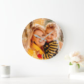Grande Horloge Ronde Ajouter votre propre photo | MODÈLE (Maison)