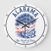 Grande Horloge Ronde Alabama Heart Dixie (Recto)