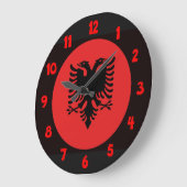 Grande Horloge Ronde Albanian flag clocks (Angle)