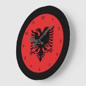 Grande Horloge Ronde Albanian flag clocks (Angle)