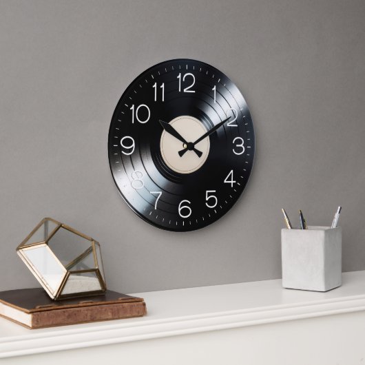 Grande Horloge Ronde Album Black Vinyl Record (Bureau)