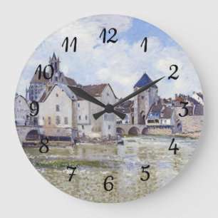 Grande Horloge Ronde Alfred Sisley Bâtiments et ponts avec l'eau