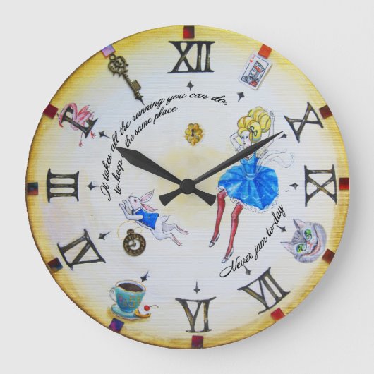 Grande Horloge Ronde Alice à Wonderland mad contraclockwise (Recto)