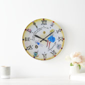 Grande Horloge Ronde Alice à Wonderland mad contraclockwise (Maison)